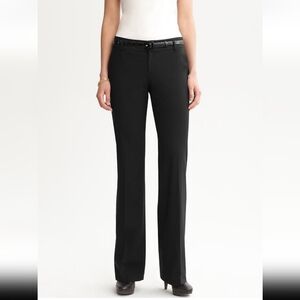 Banana Republic Martin Fit Lightweight Wool Trouser 8 Long - Black